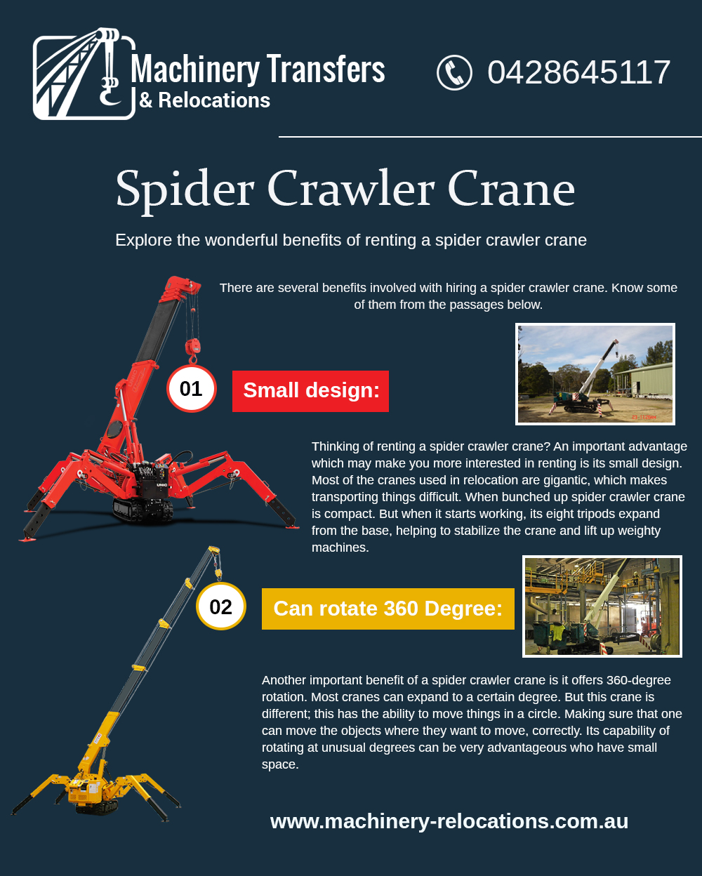 Explore the wonderful benefits of renting a spider crawler crane